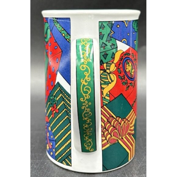 Christmas Coffee Tea Cup Holiday Mug 1995 Limited Edition Elegance Fire Works - Picture 4 of 16